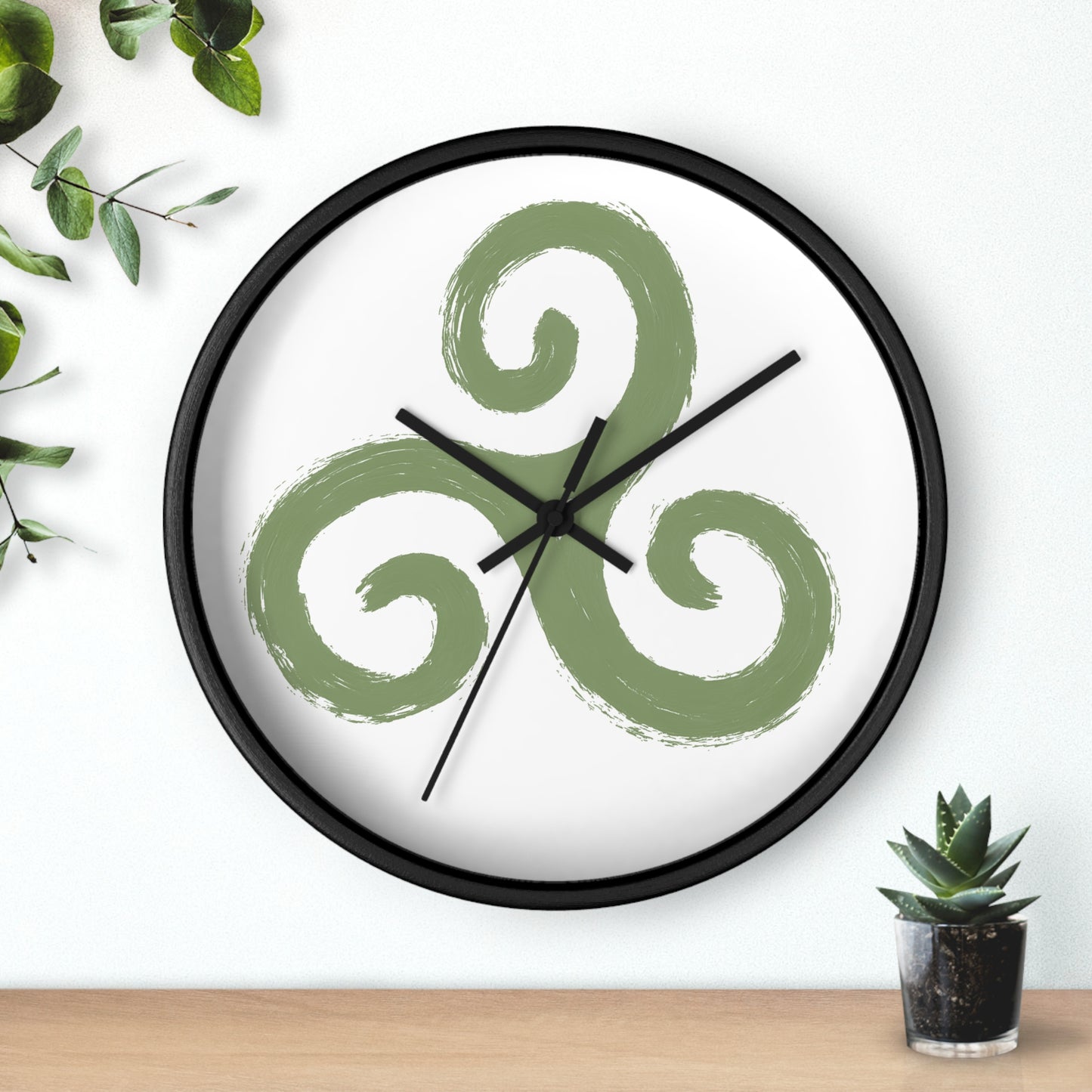 Celtic Triskelion > Nature-Inspired Tree Wall Clock