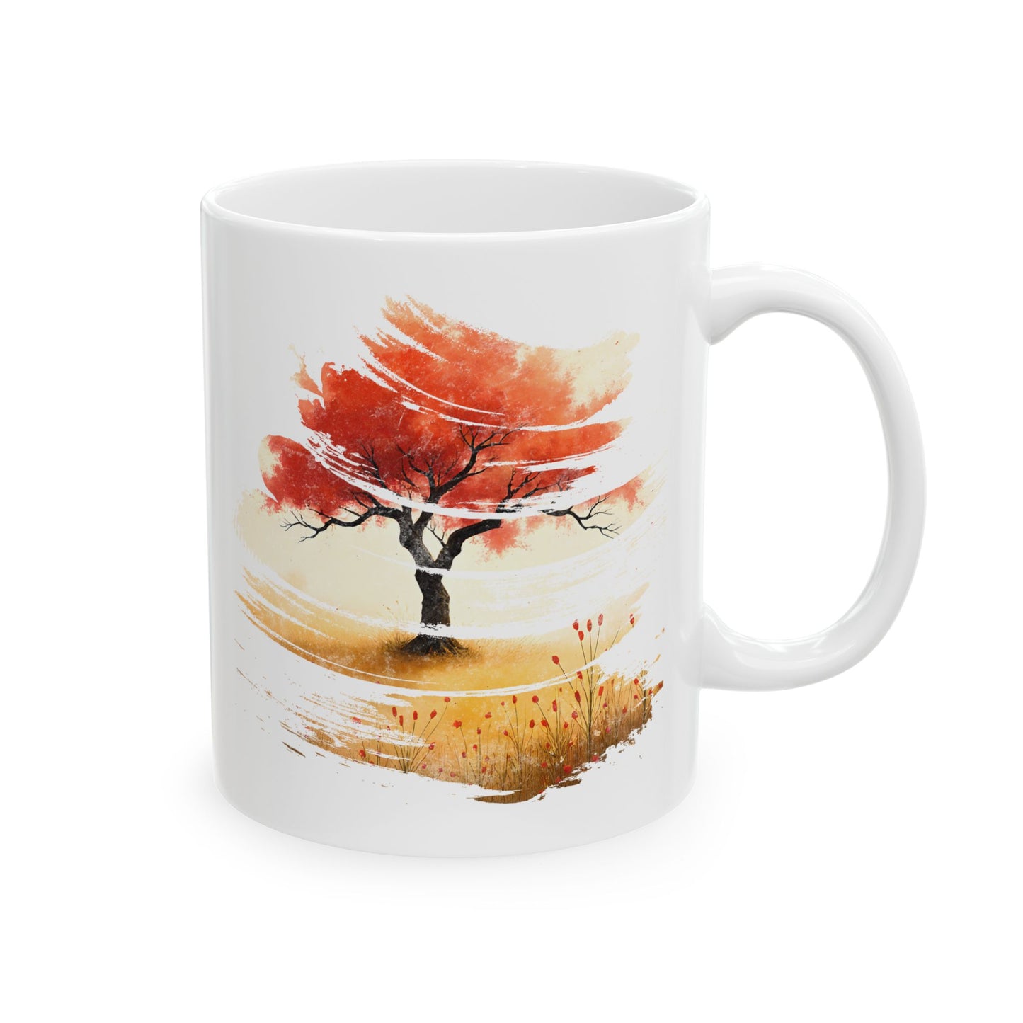 Red Blossom Tree - Ceramic Mug