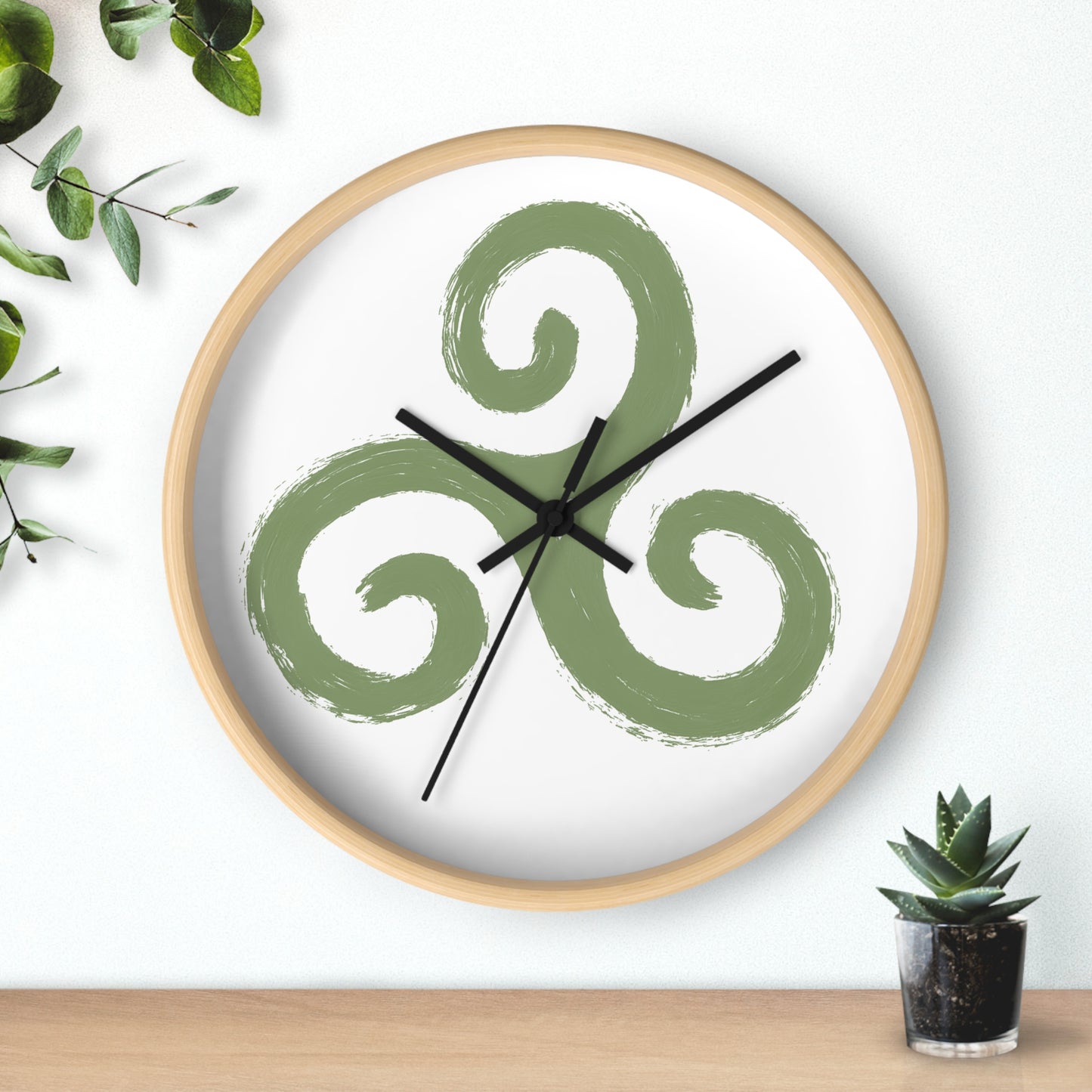 Celtic Triskelion > Nature-Inspired Tree Wall Clock