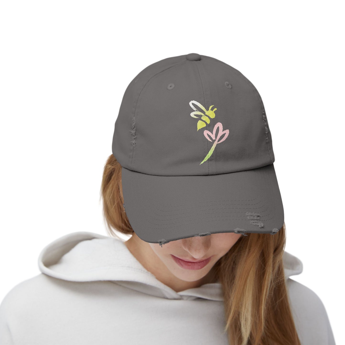 Honeybee - Distressed Unisex Cap