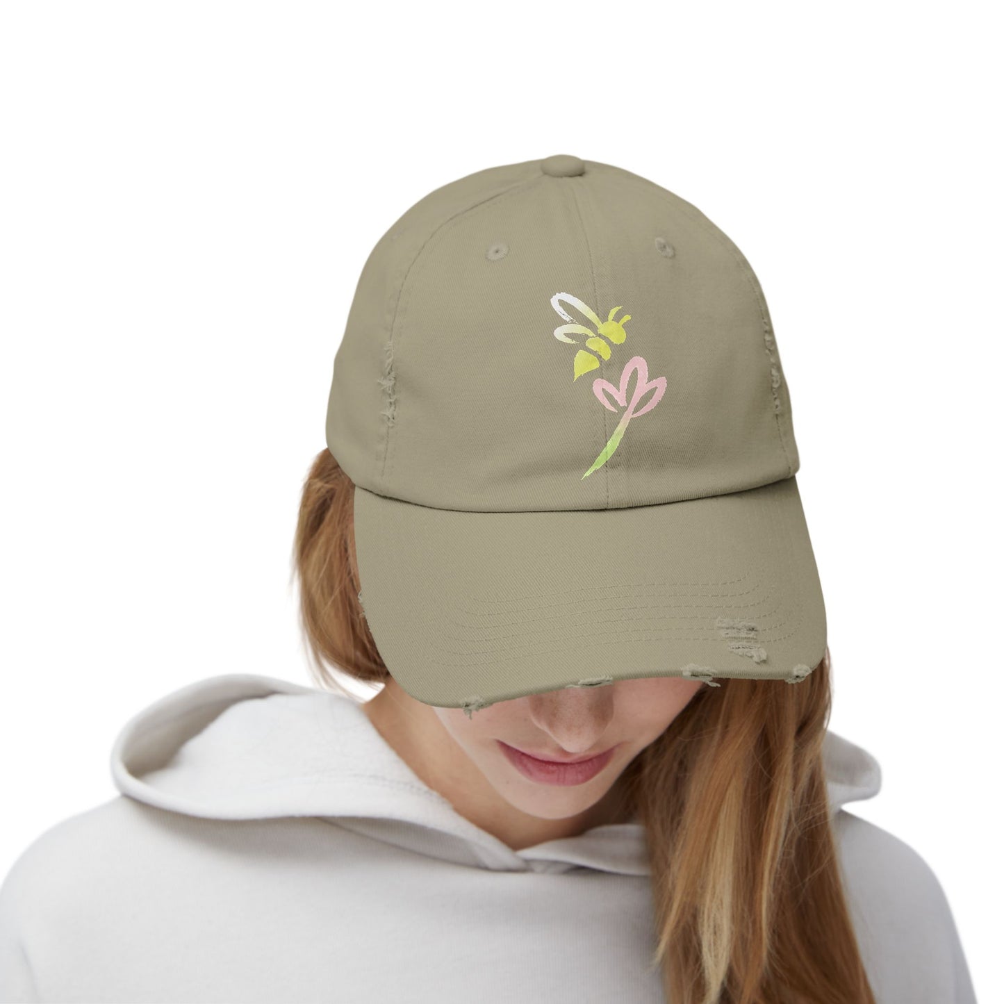 Honeybee - Distressed Unisex Cap
