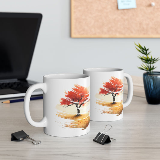 Red Blossom Tree - Ceramic Mug