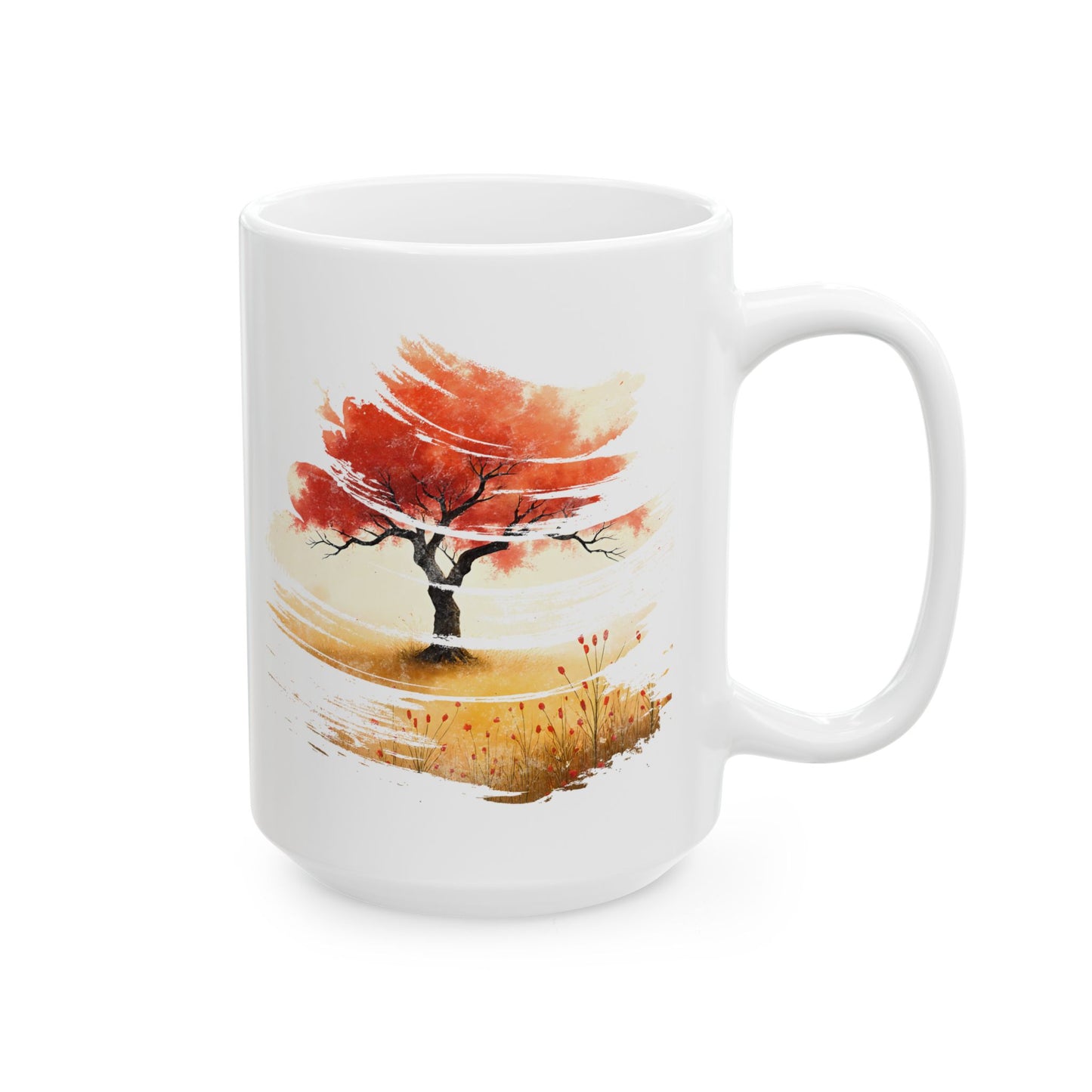Red Blossom Tree - Ceramic Mug