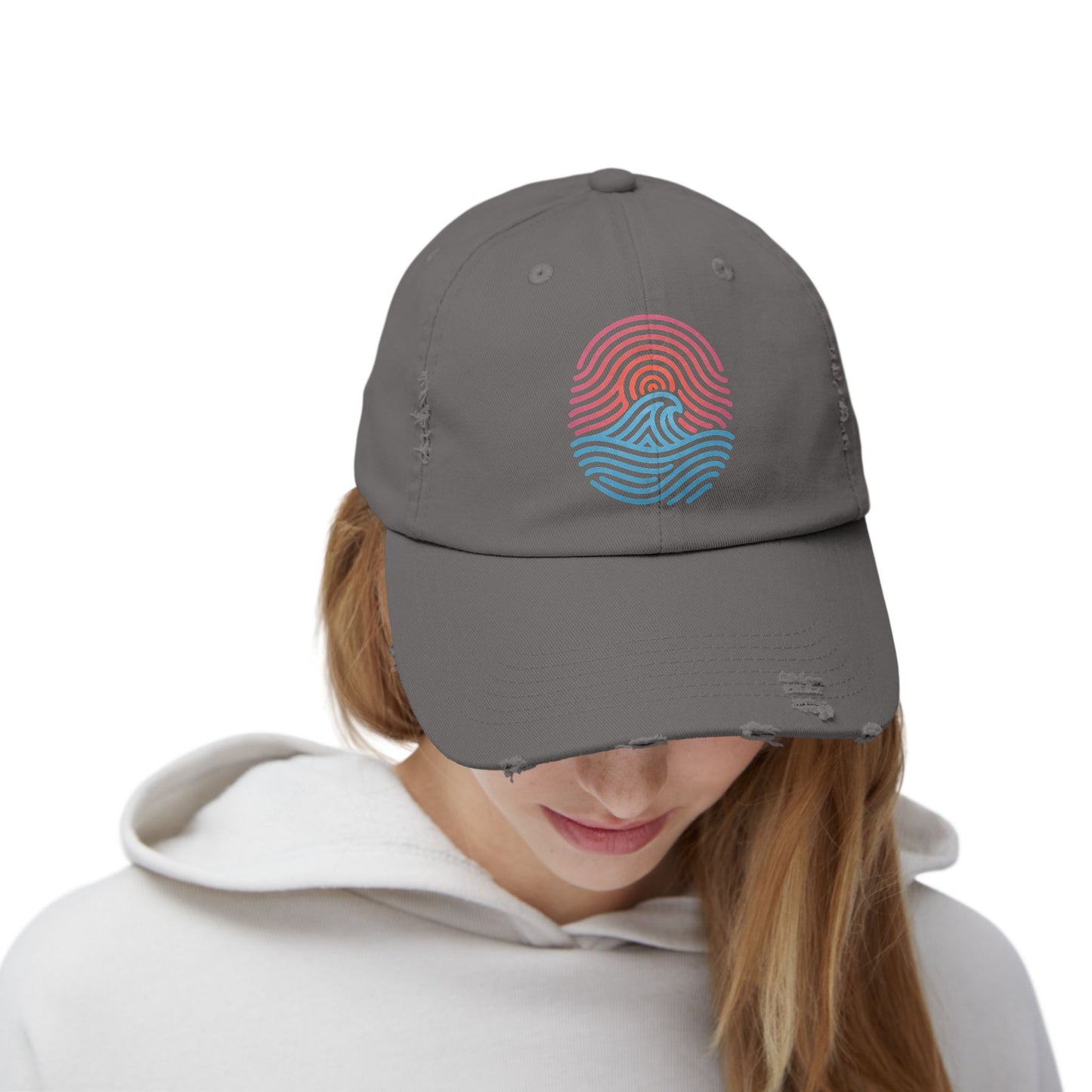 Nature Print - Distressed Unisex Cap