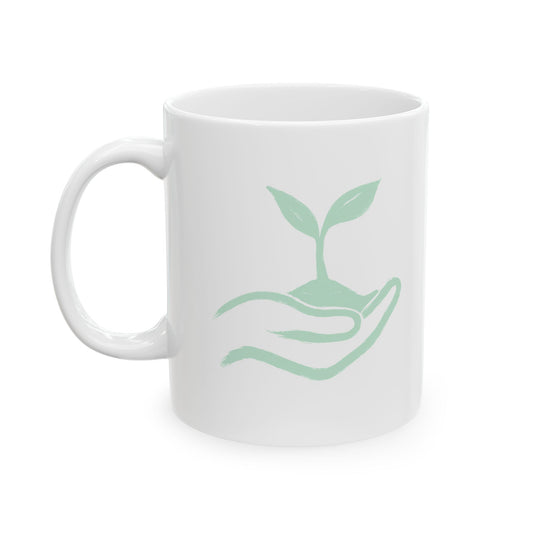 Seedling in Hand - Ceramic Mug