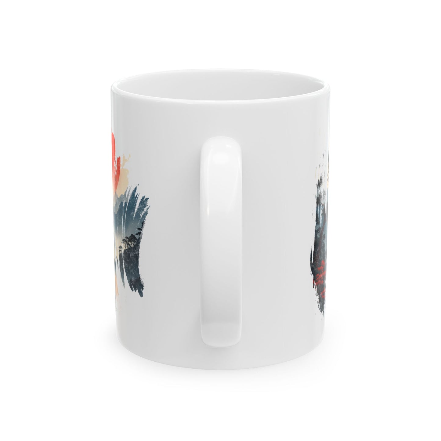 Red Sun Setting - Ceramic Mug