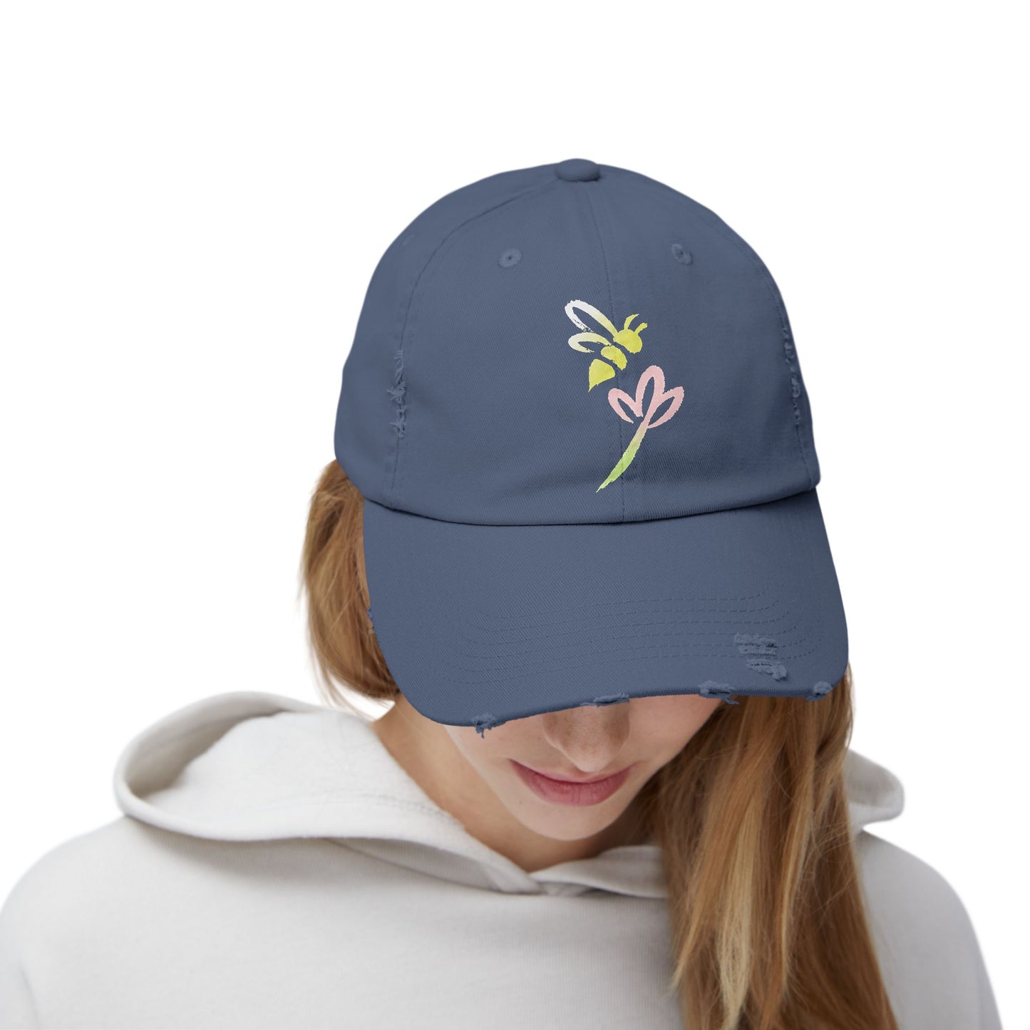 Honeybee - Distressed Unisex Cap