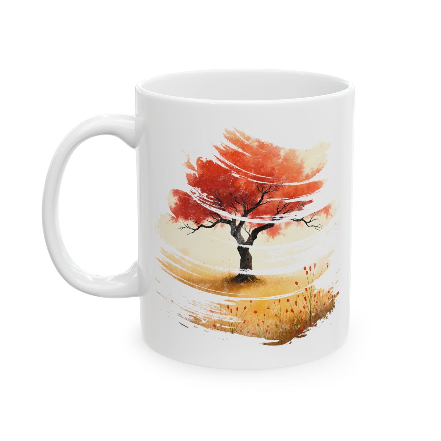 Red Blossom Tree - Ceramic Mug