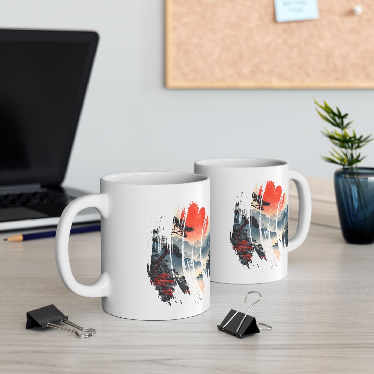 Red Sun Setting - Ceramic Mug