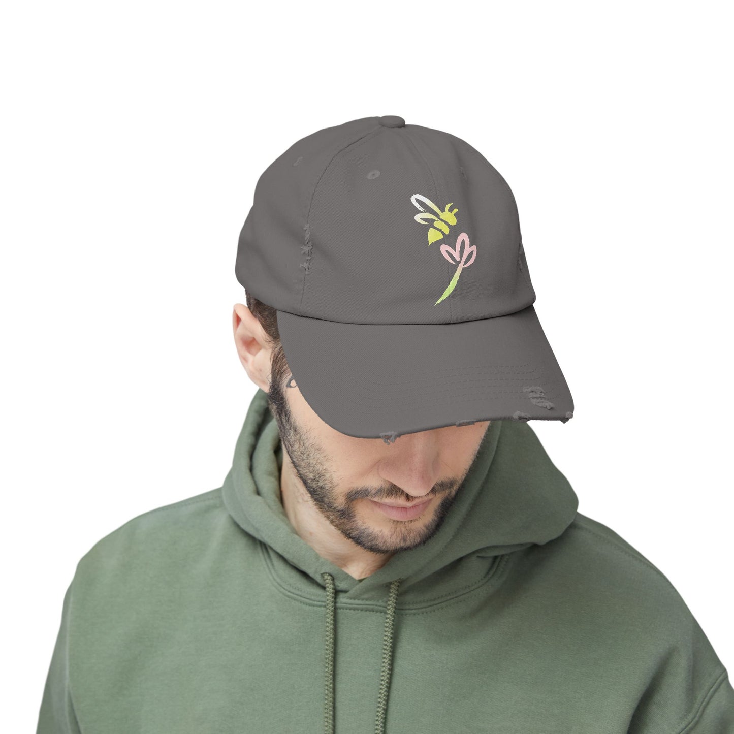 Honeybee - Distressed Unisex Cap