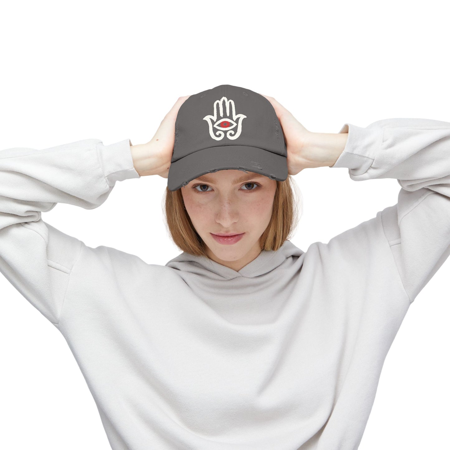 Hamsa Hand - Distressed Unisex Cap
