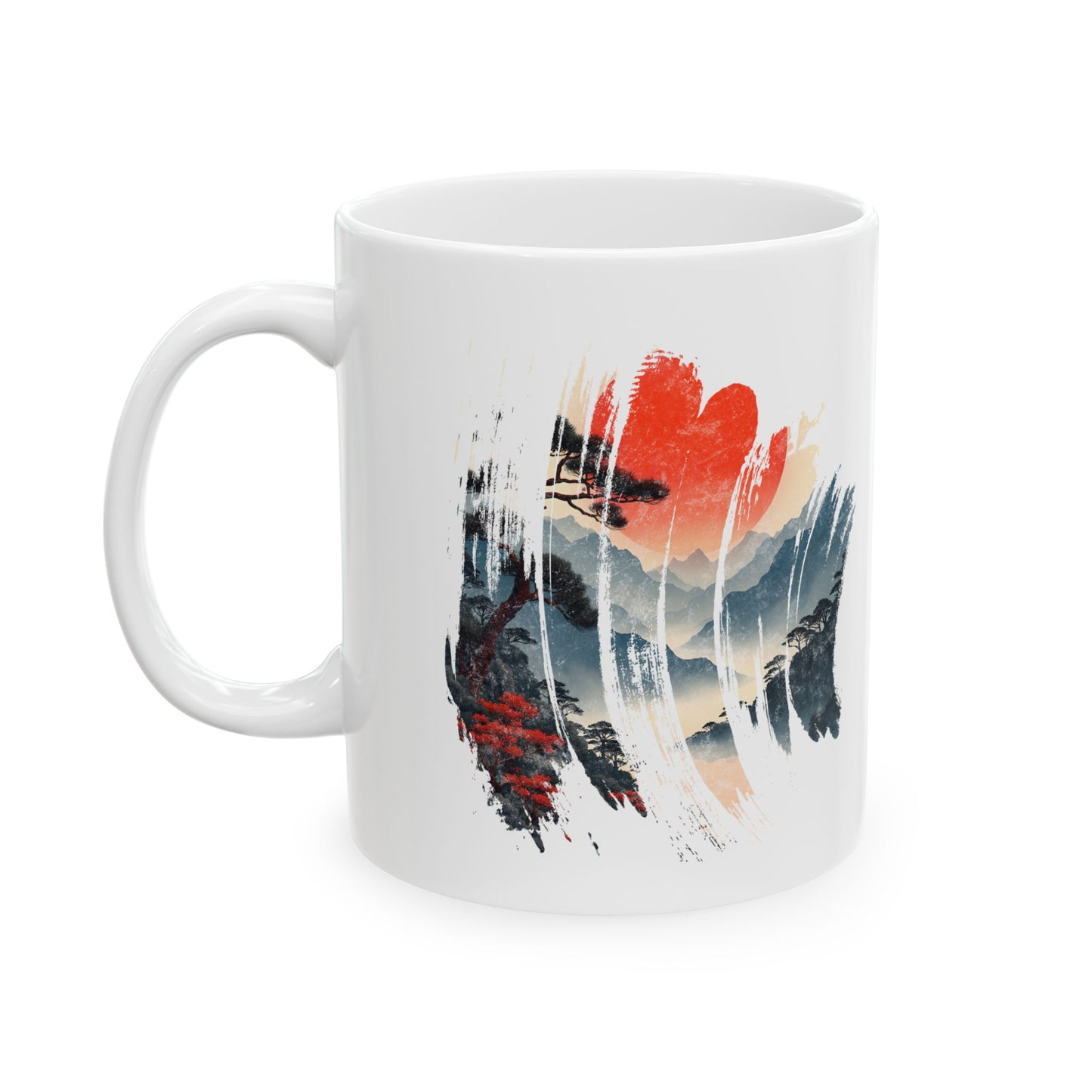 Red Sun Setting - Ceramic Mug