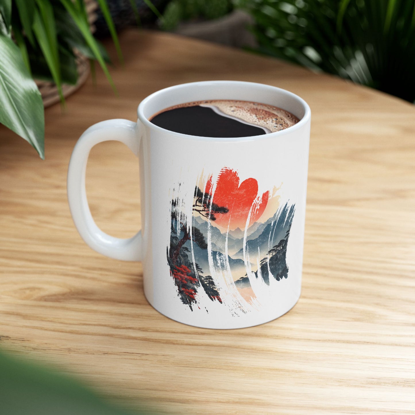 Red Sun Setting - Ceramic Mug