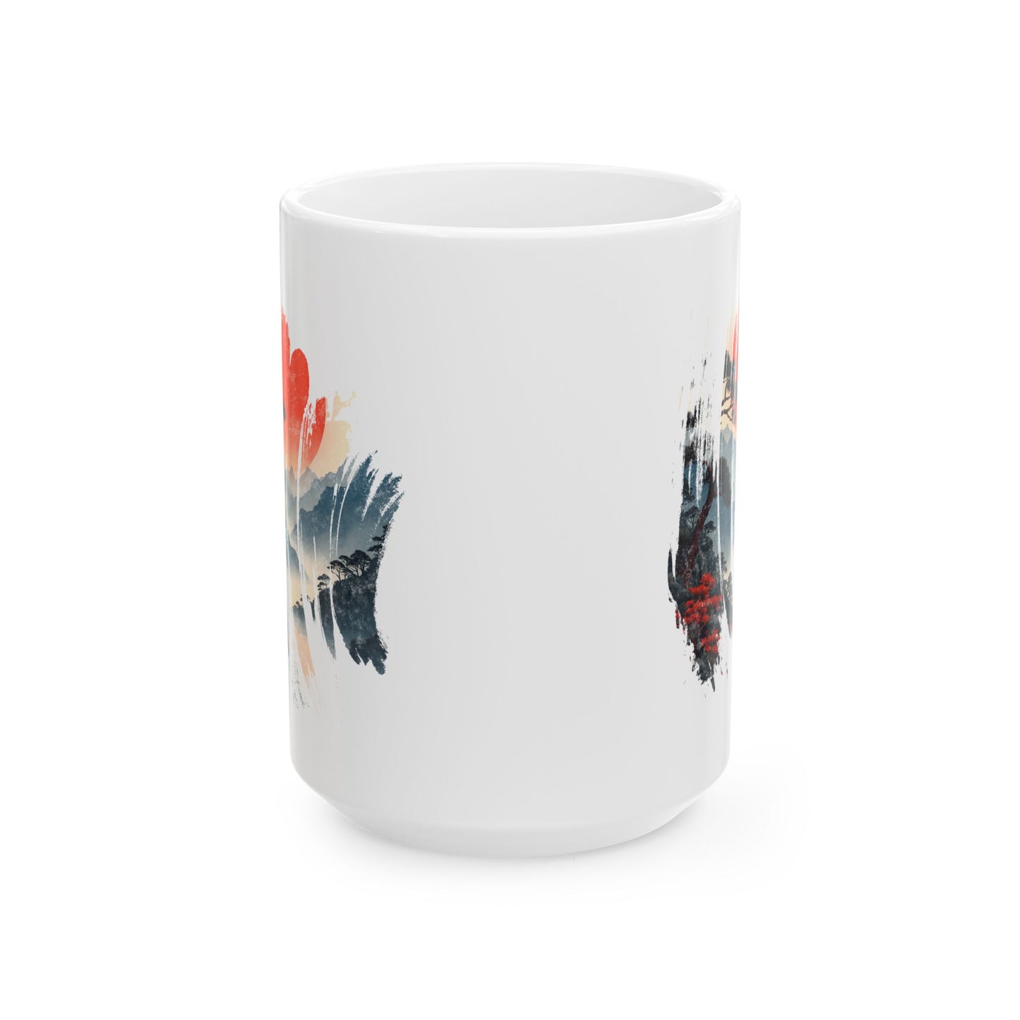 Red Sun Setting - Ceramic Mug