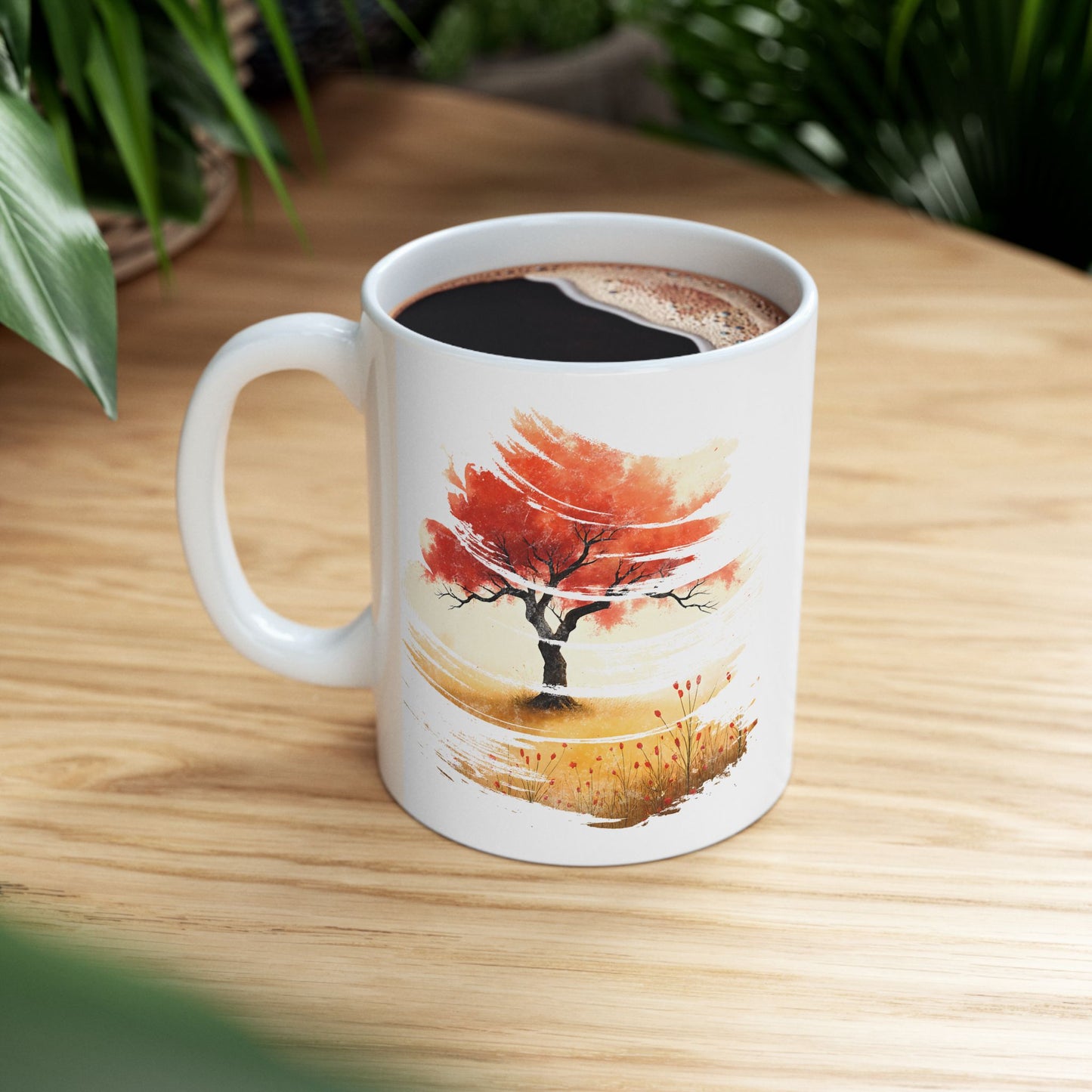 Red Blossom Tree - Ceramic Mug