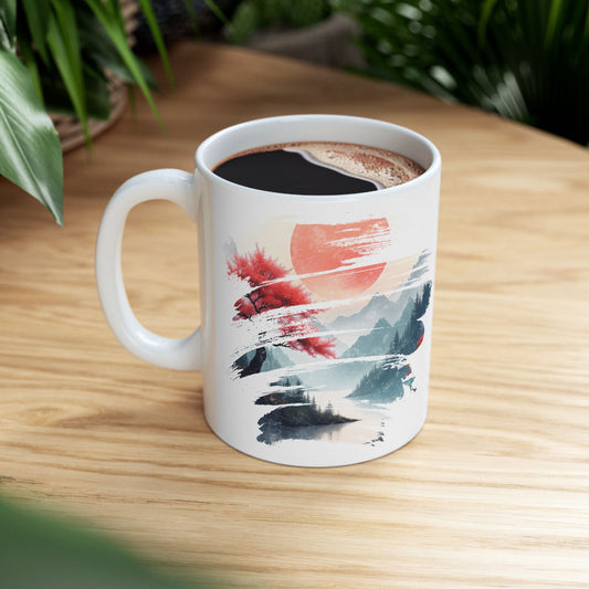 Red Sun Rising - Ceramic Mug