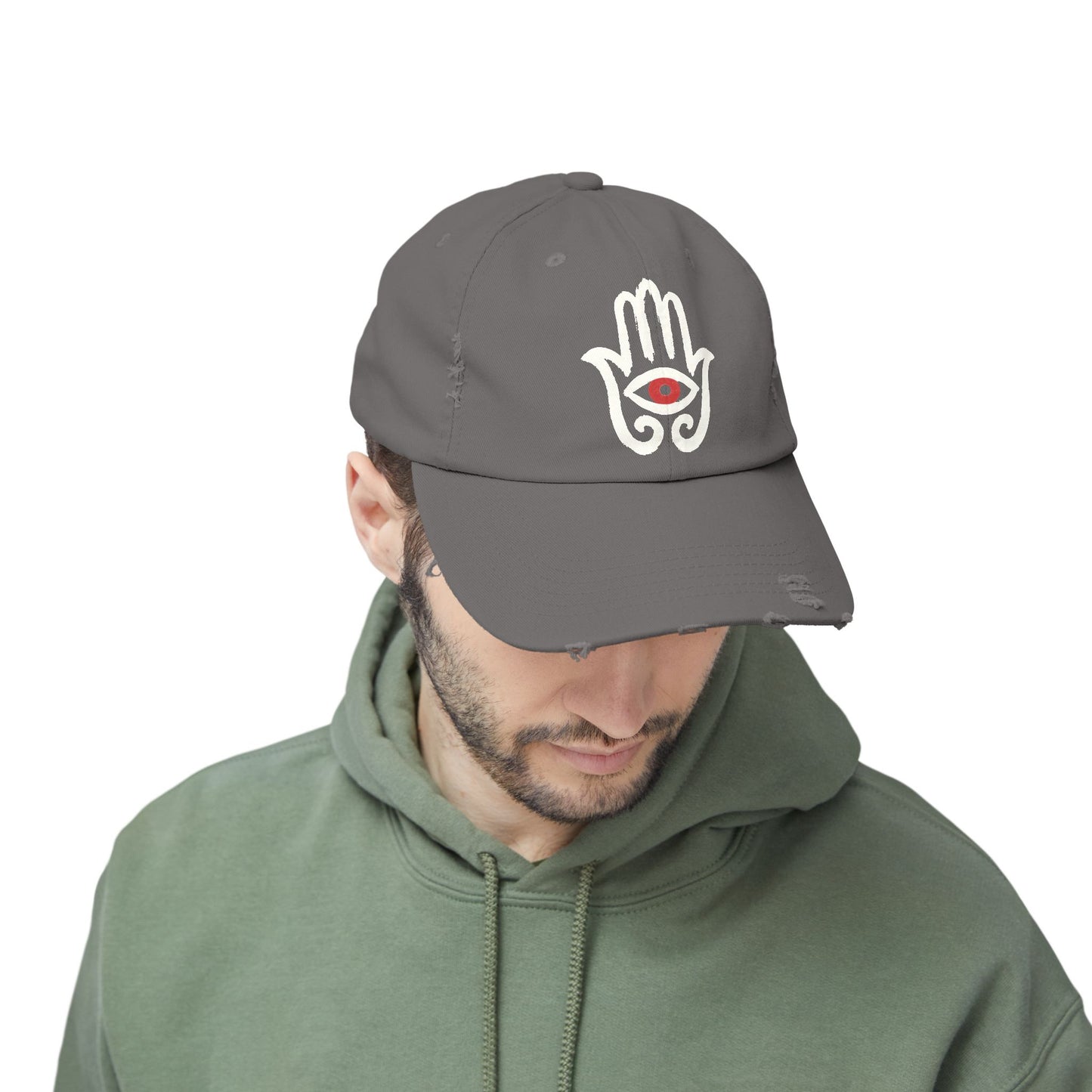 Hamsa Hand - Distressed Unisex Cap