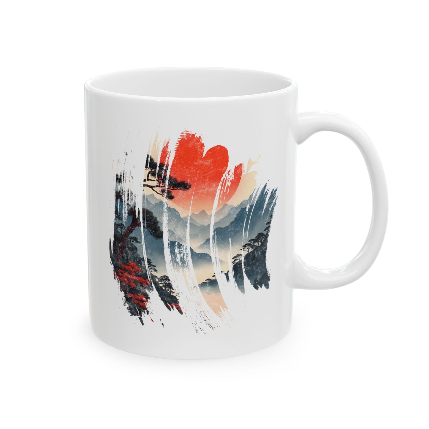 Red Sun Setting - Ceramic Mug