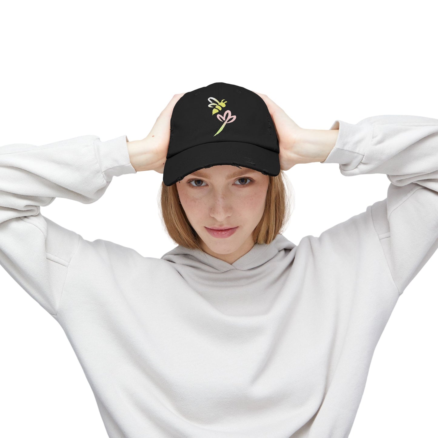 Honeybee - Distressed Unisex Cap