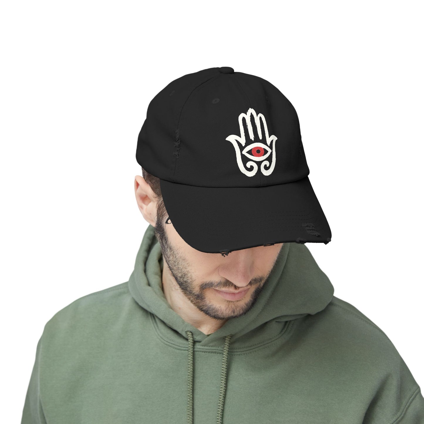 Hamsa Hand - Distressed Unisex Cap