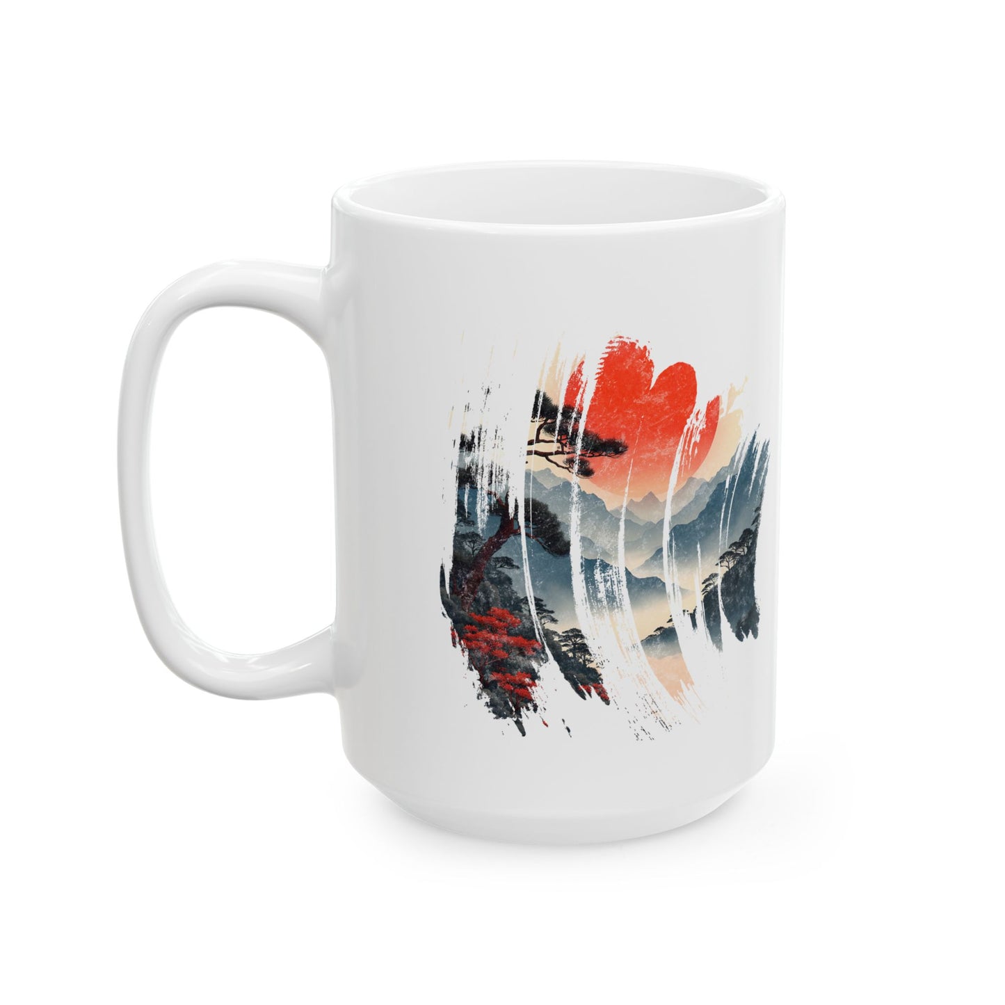 Red Sun Setting - Ceramic Mug