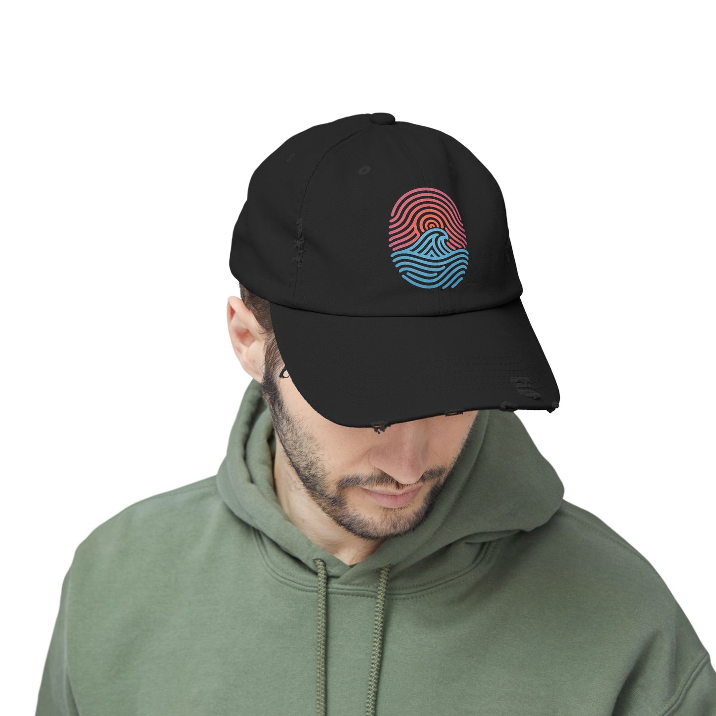 Nature Print - Distressed Unisex Cap