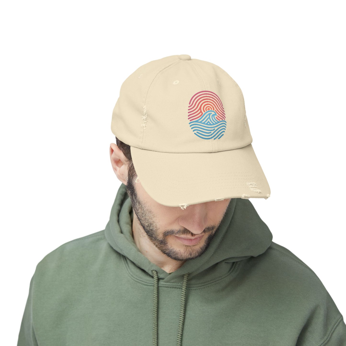 Nature Print - Distressed Unisex Cap