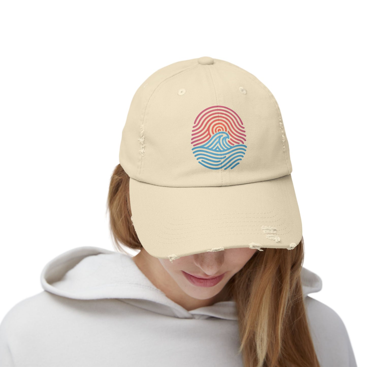 Nature Print - Distressed Unisex Cap