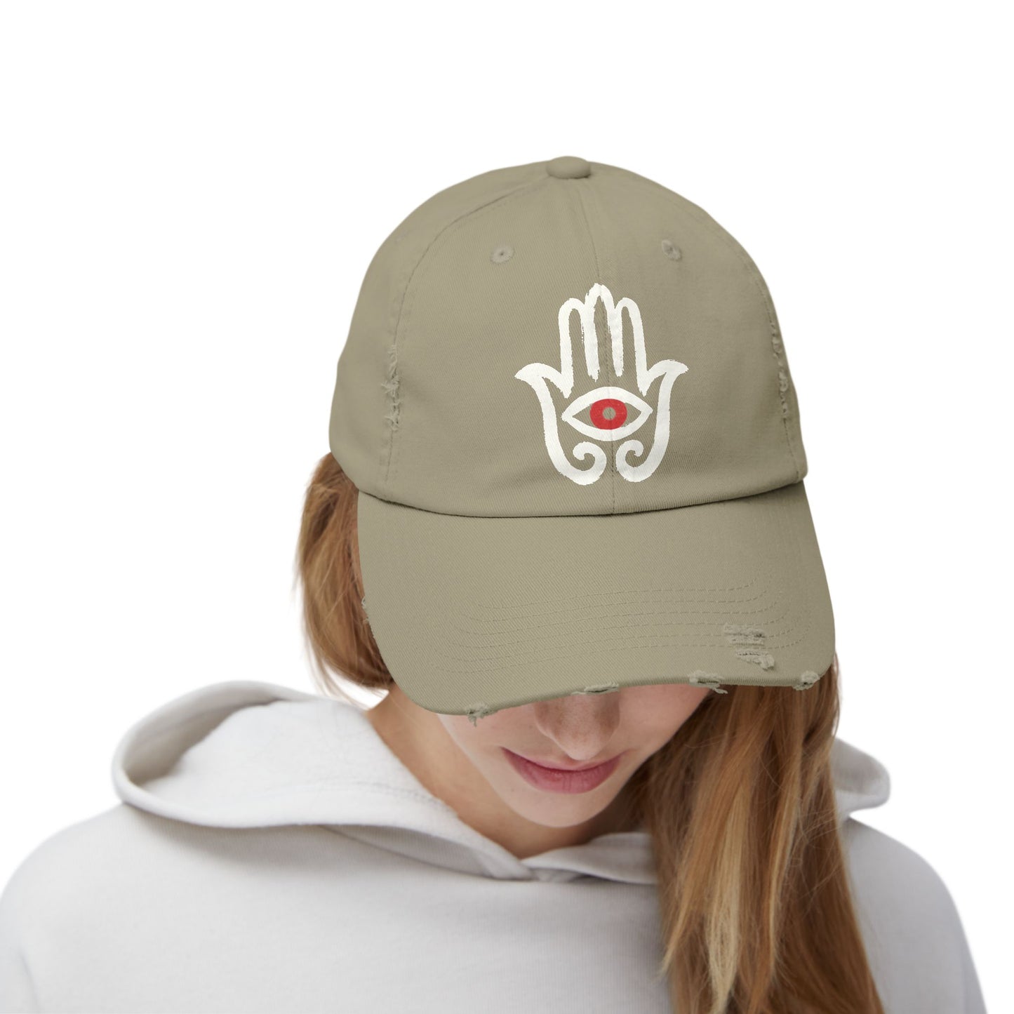 Hamsa Hand - Distressed Unisex Cap