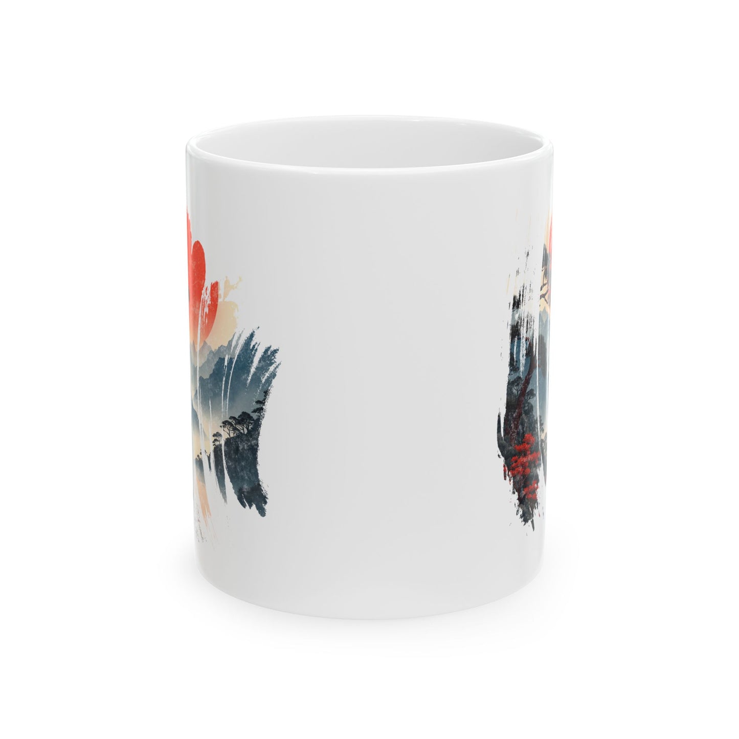 Red Sun Setting - Ceramic Mug