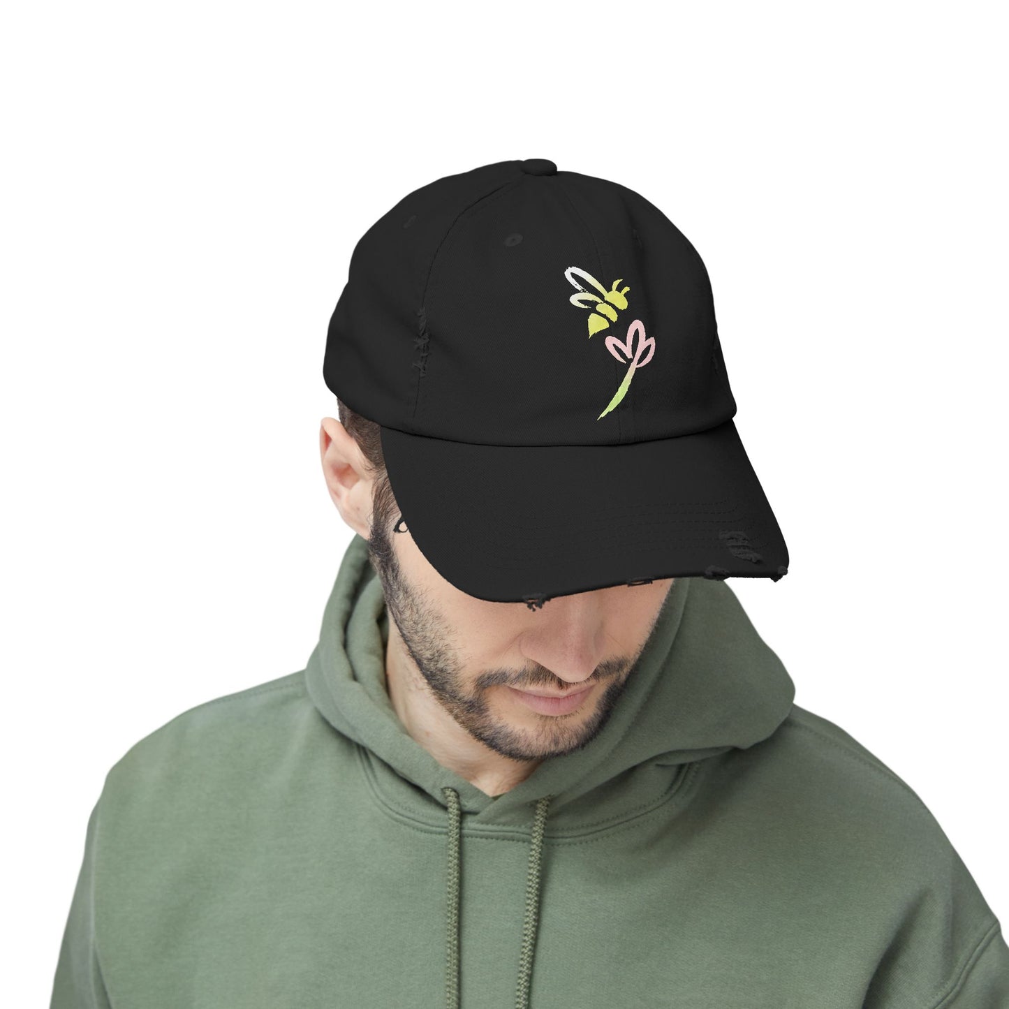 Honeybee - Distressed Unisex Cap